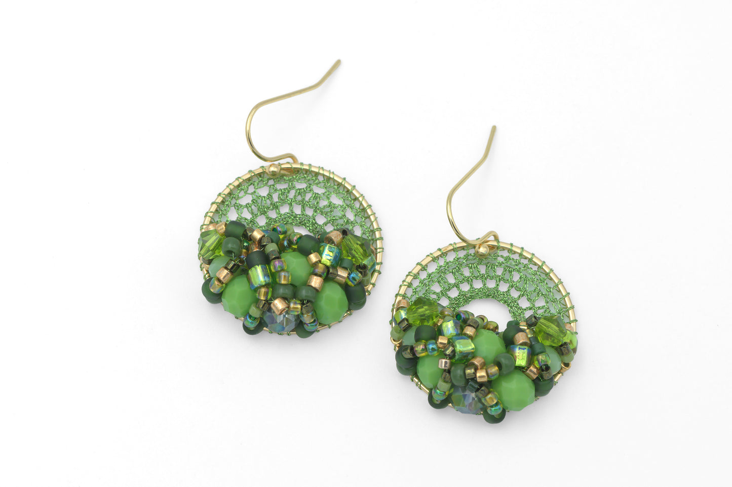 Dandelion Crochet Earrings Small