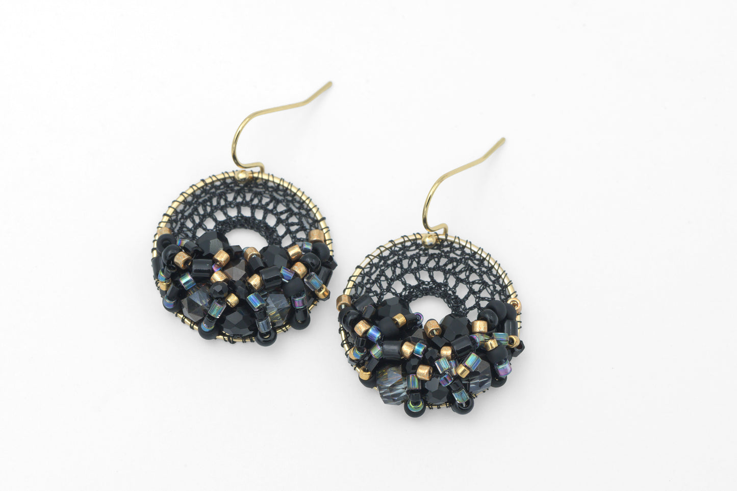 Dandelion Crochet Earrings Small