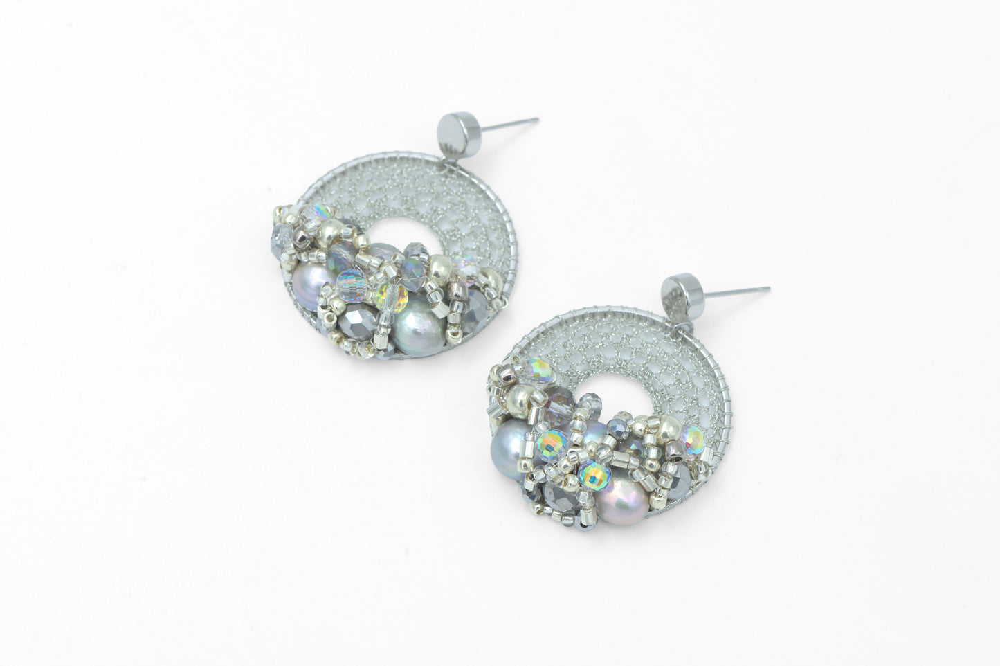 Dandelion Crochet Earrings Medium