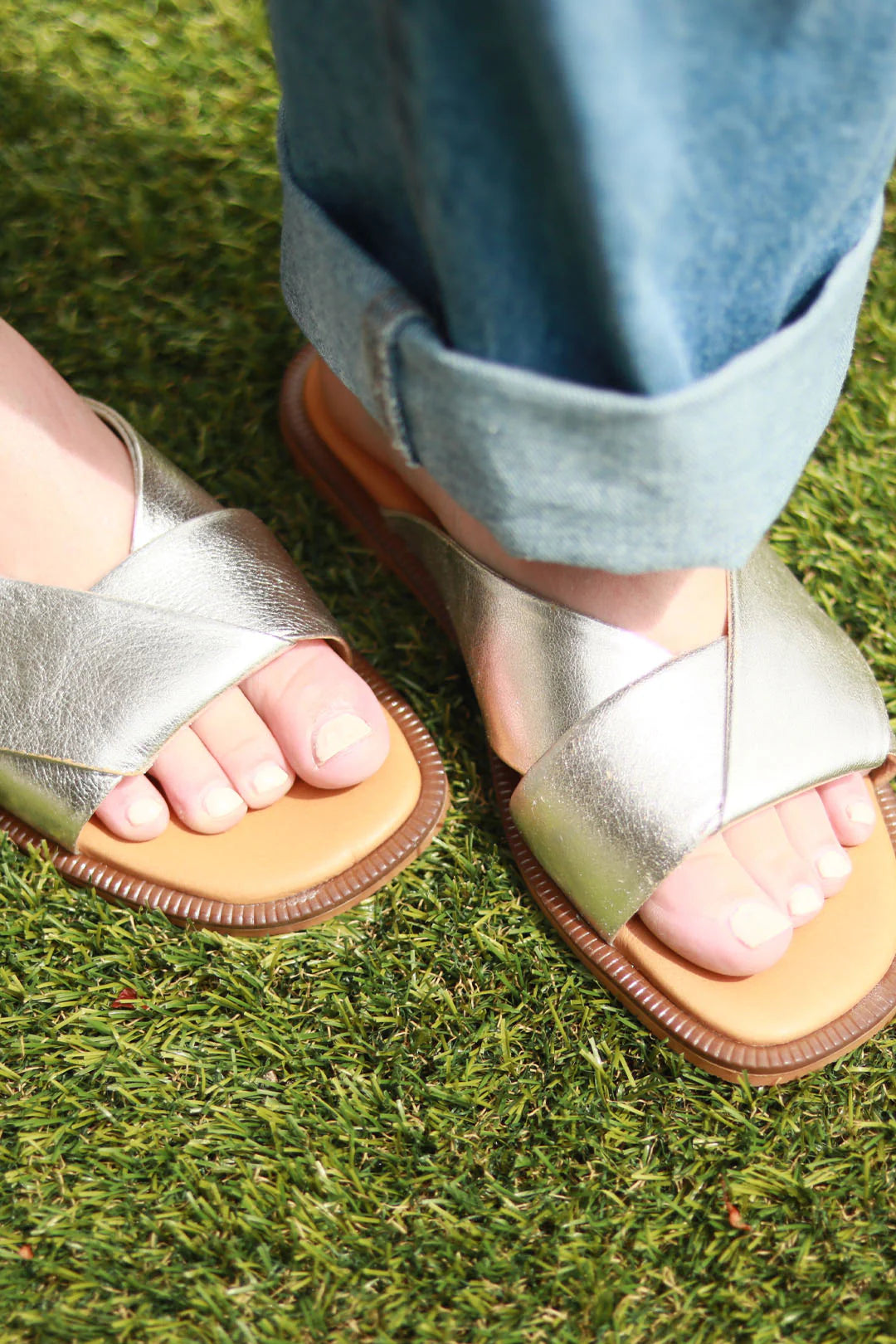 Darcy Sandal Metallic Silver