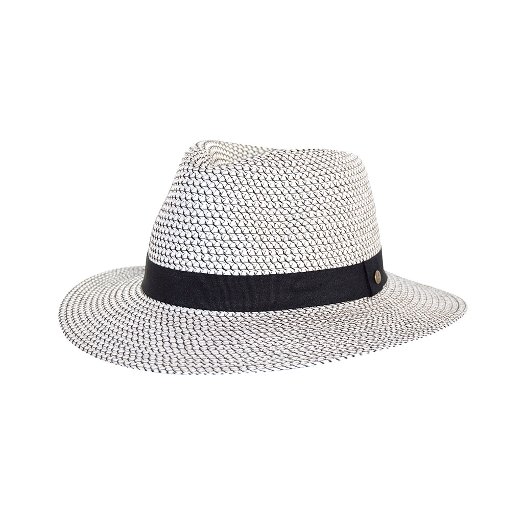 Lionel Trilby Sun Hat White Black