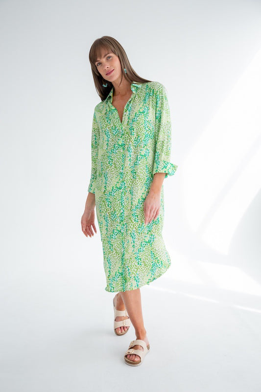 Evie Dress Green Rain