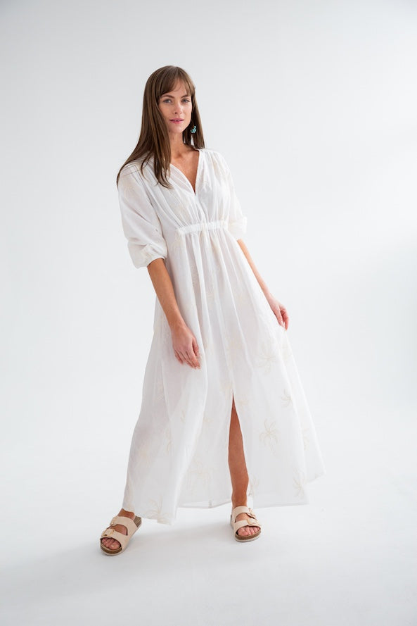 Arniston Dress White Palm