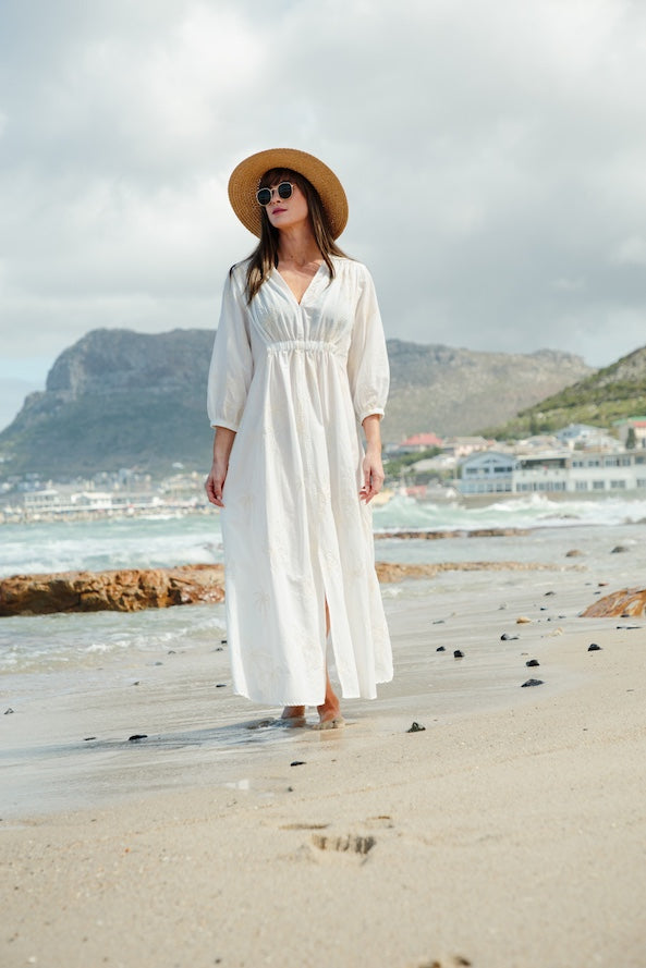 Arniston Dress White Palm