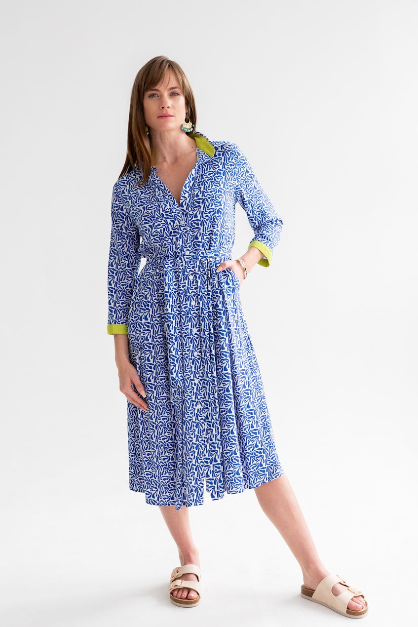 Delilah Dress Blue Coral