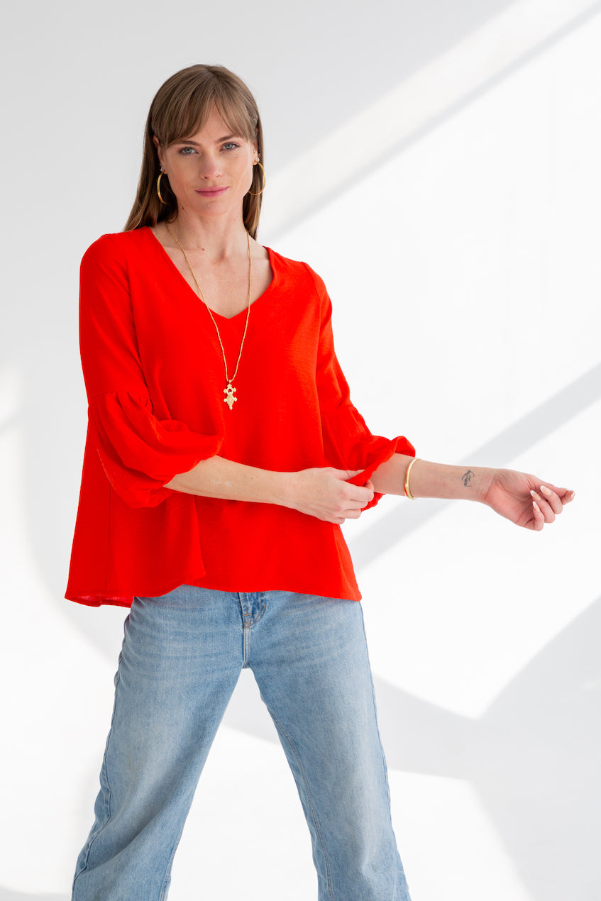 Diane Blouse Red