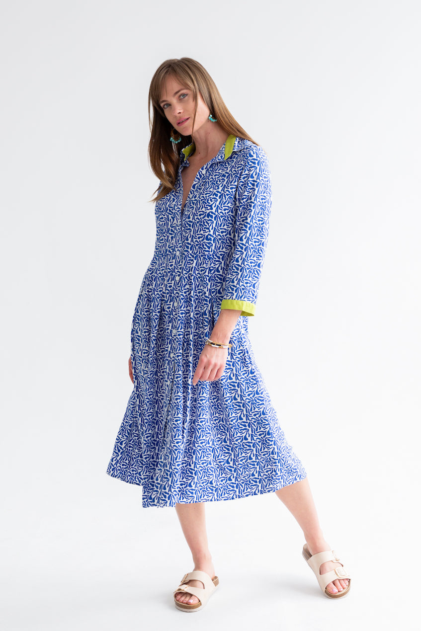 Delilah Dress Blue Coral