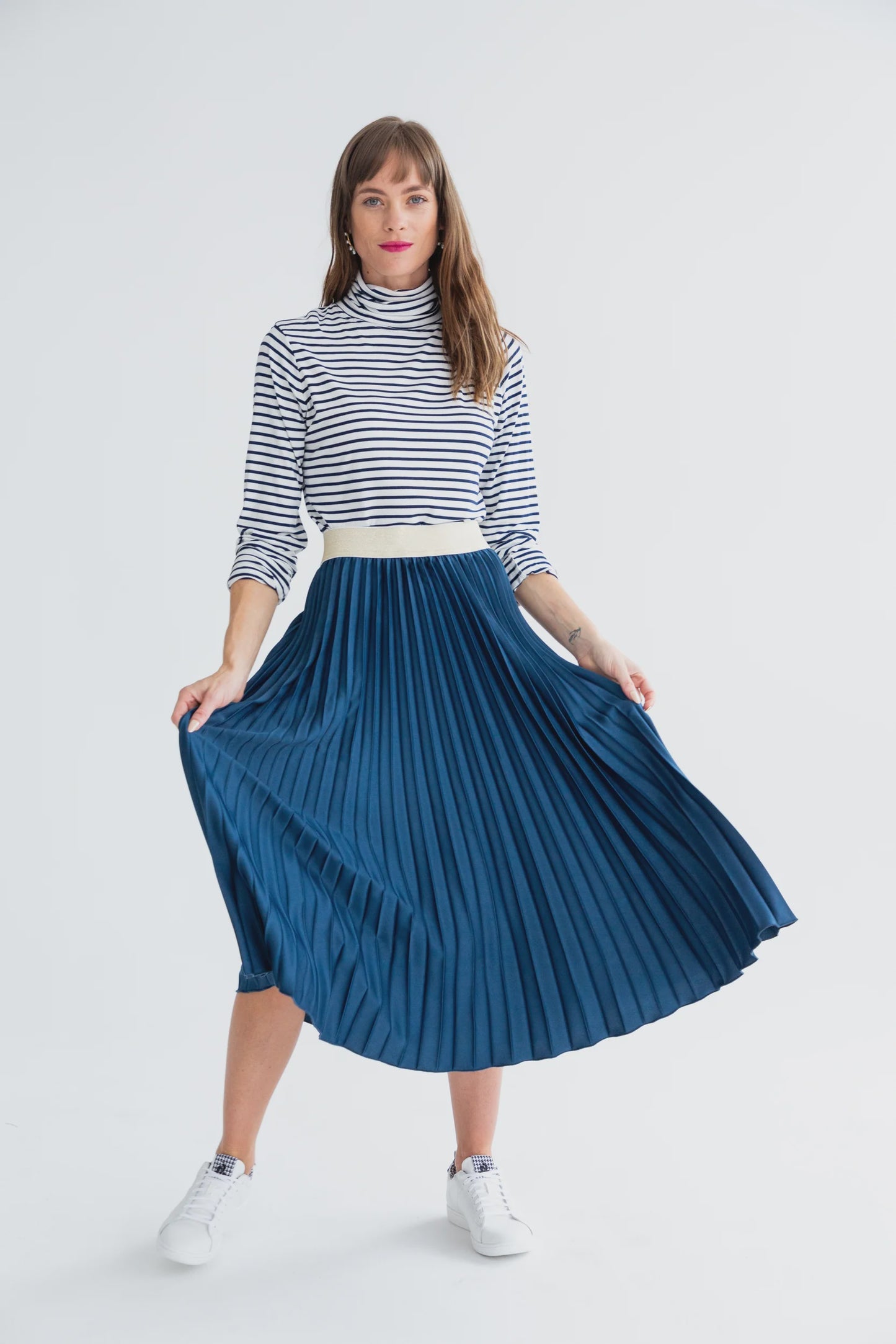 Poloneck Top Stripe