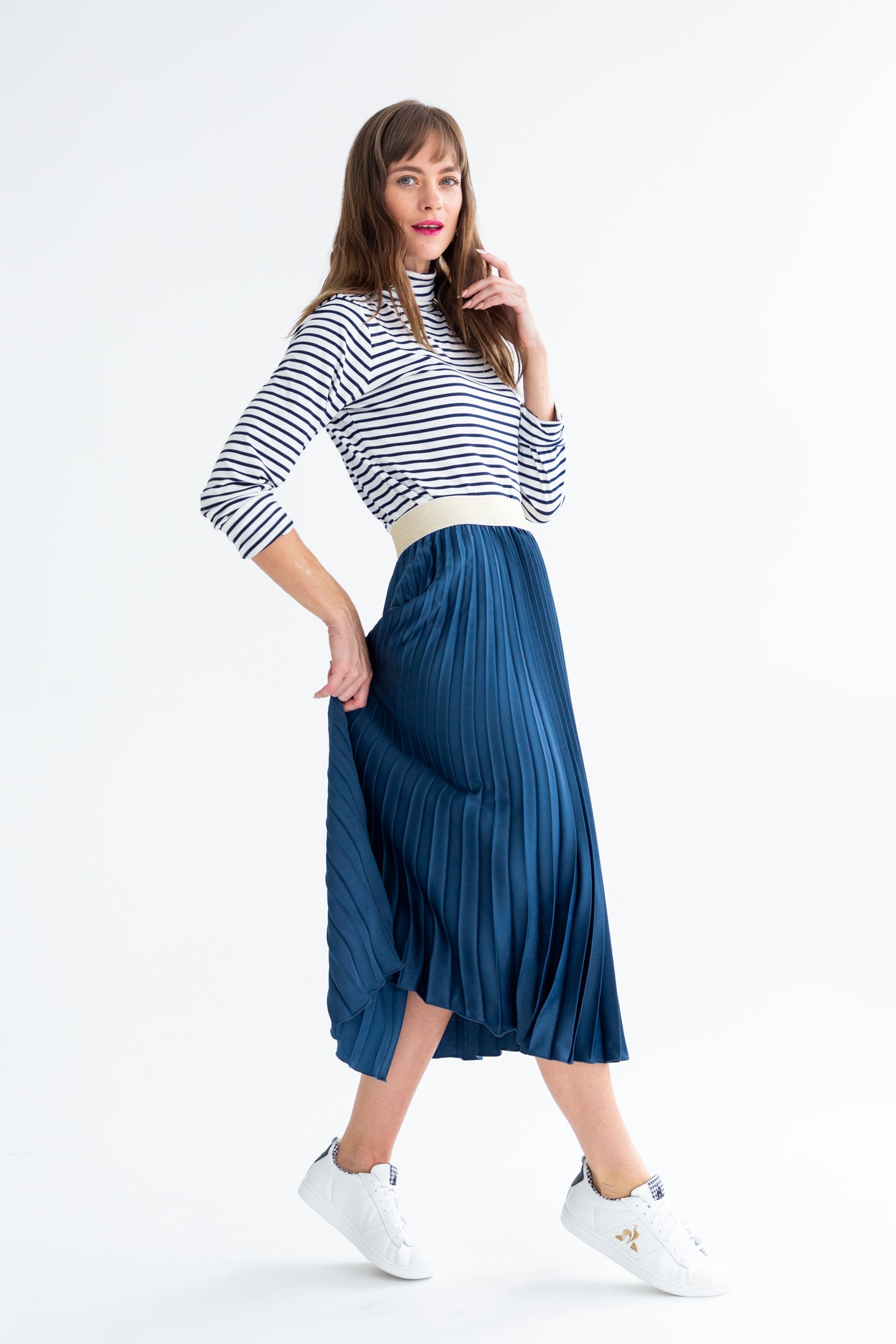 Poloneck Top Stripe