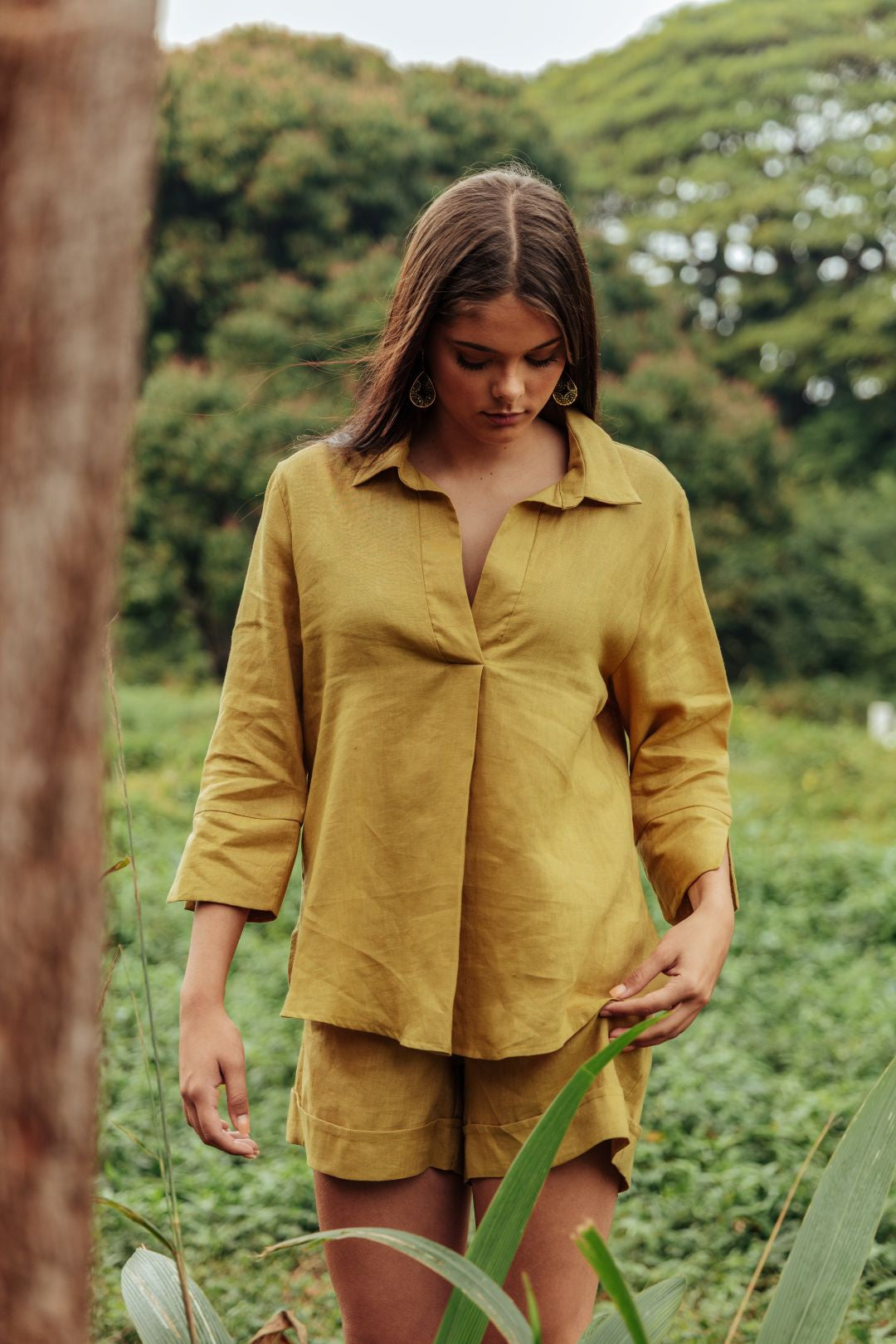 Ruby Linen Top Willow