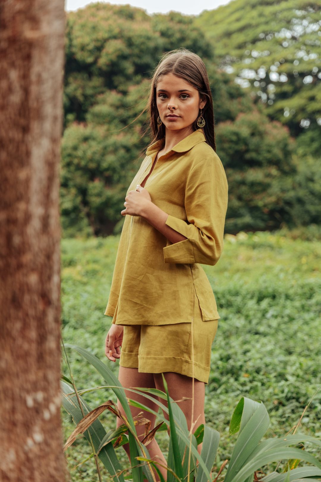 Ruby Linen Top Willow