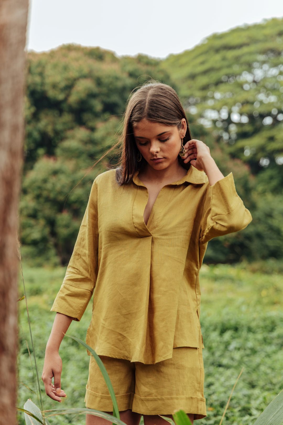 Ruby Linen Top Willow