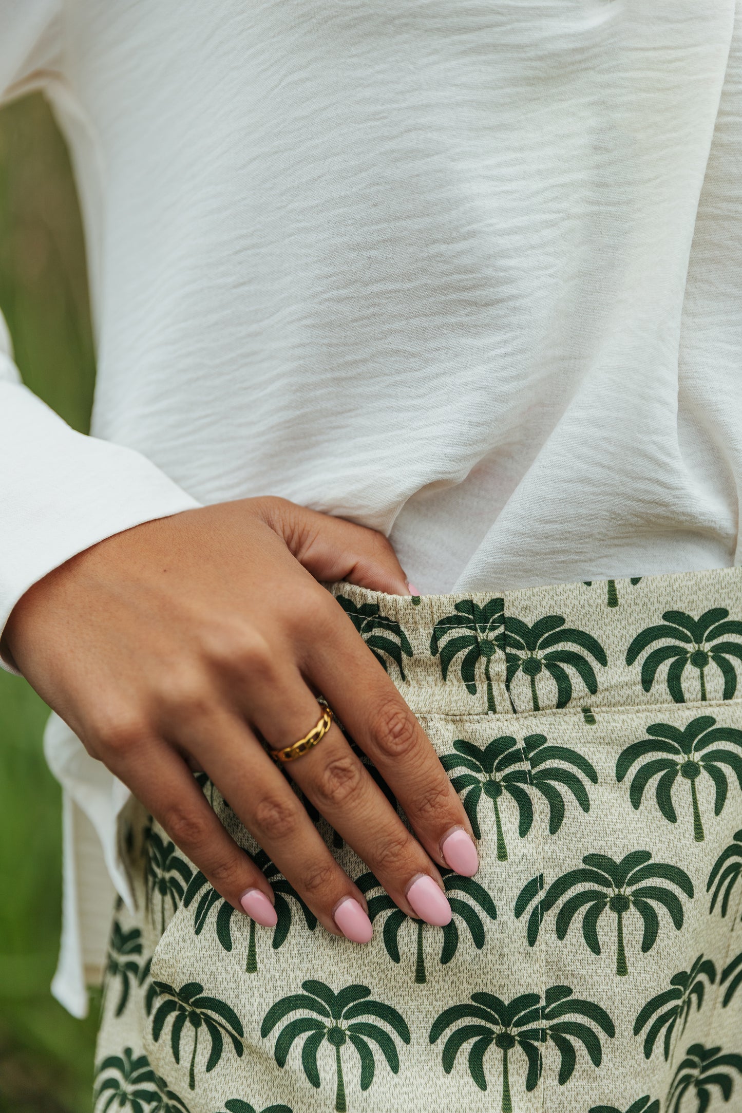 Flat Front Pants Palmscape