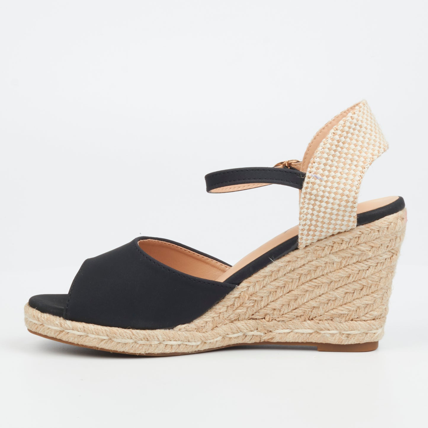 Jojo Espadrille Wedge Heel Black