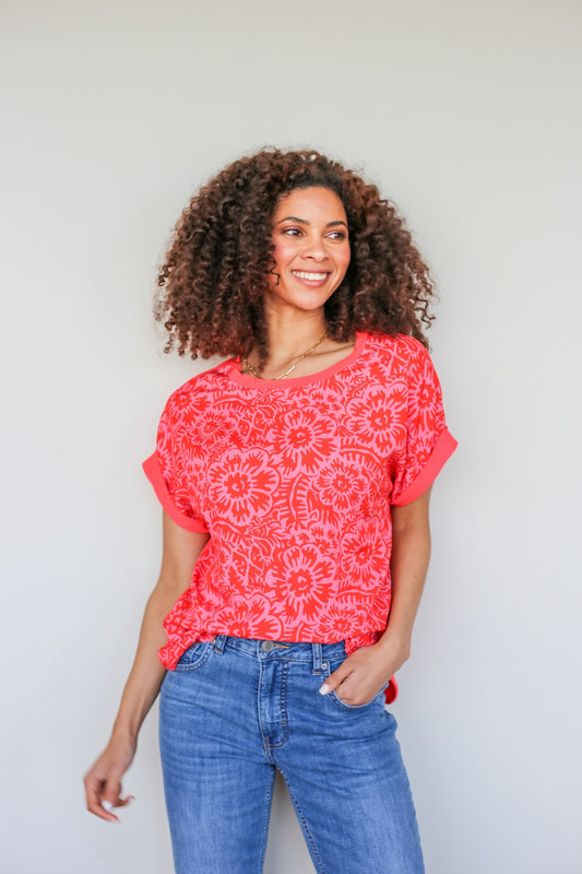 Vacay Tee Red / Pink