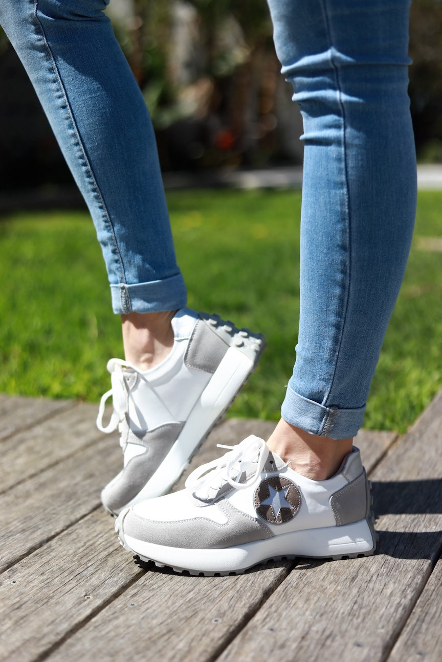 Tucker Sneaker White & Grey