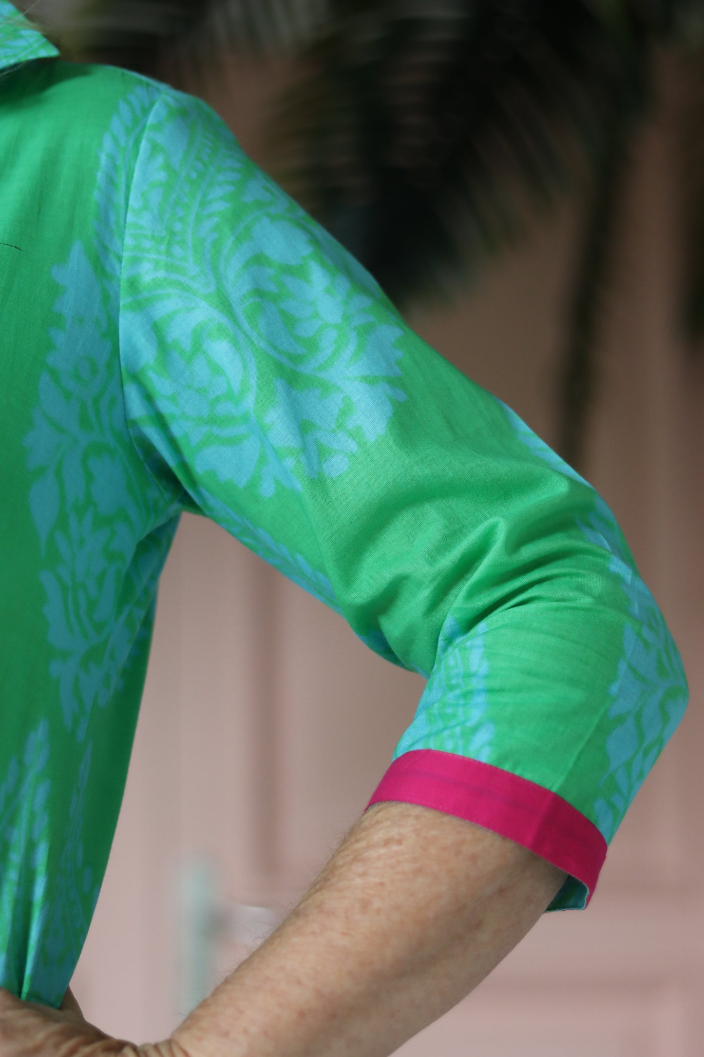 Alley Shirt Dress Green & Turquoise