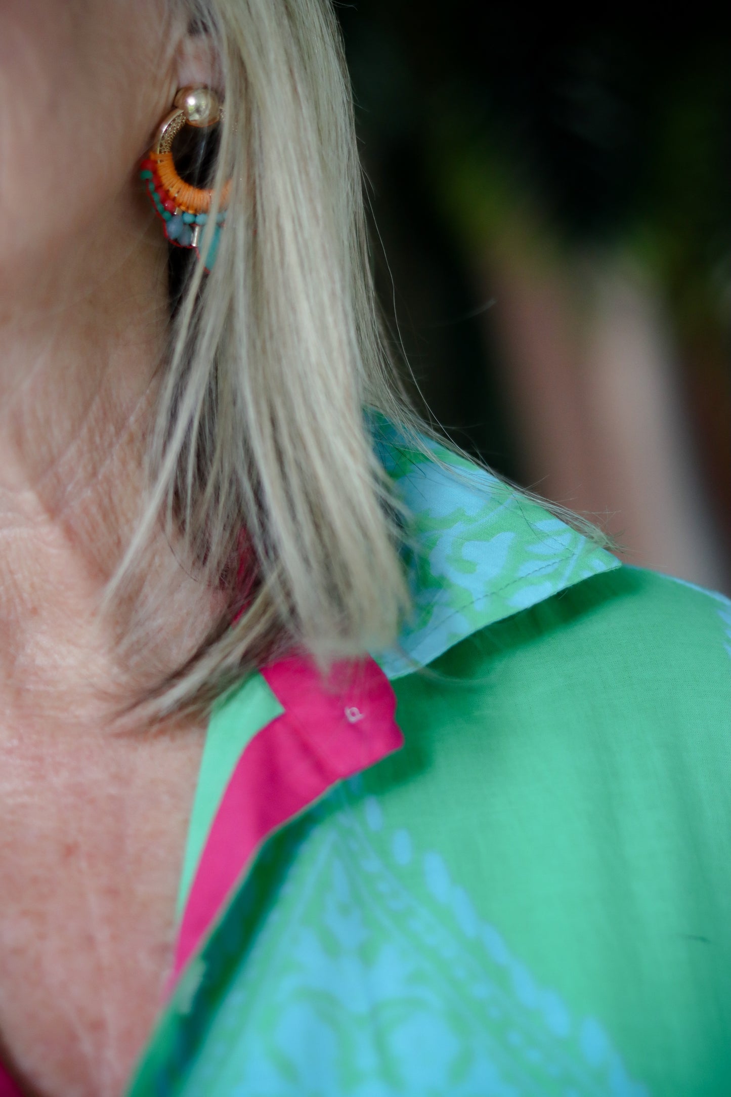 Alley Shirt Dress Green & Turquoise