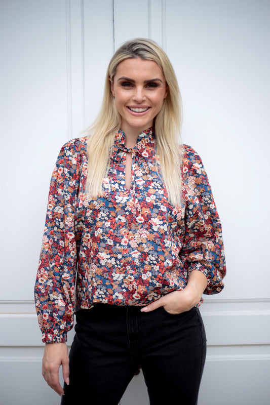 Matisse Blouse Red/Blue