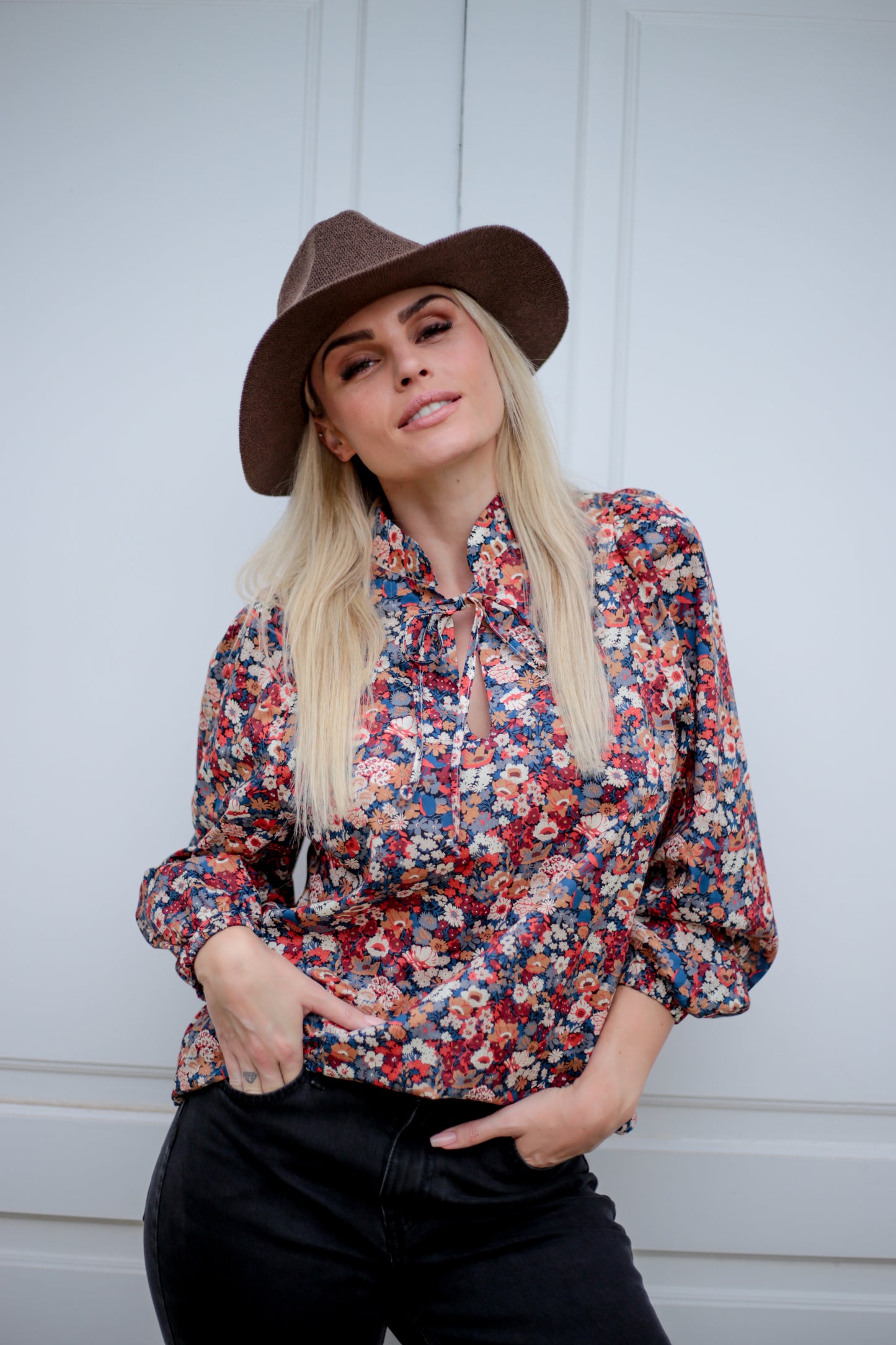 Matisse Blouse Red/Blue