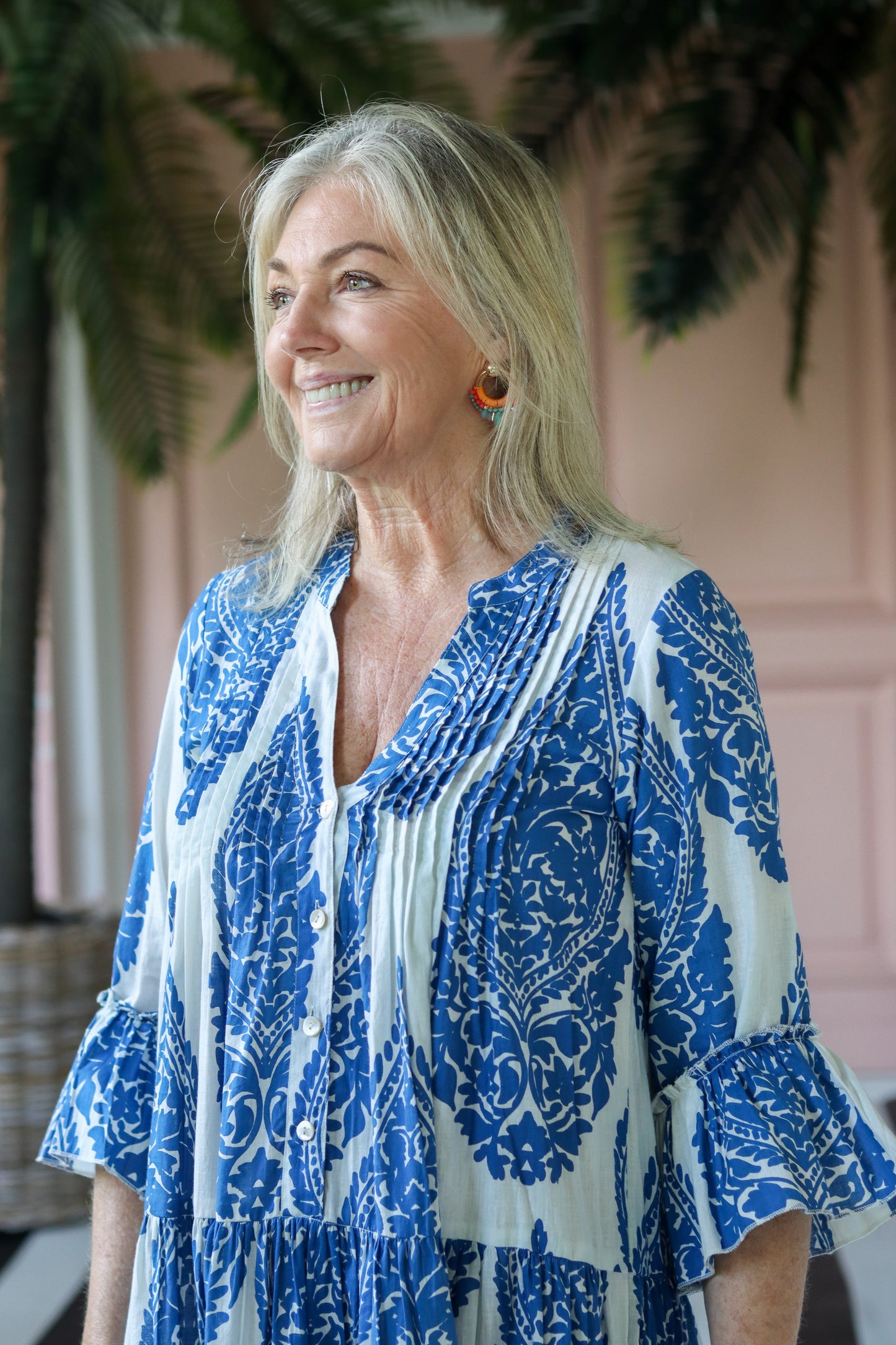 Athens Boho Dress Blue