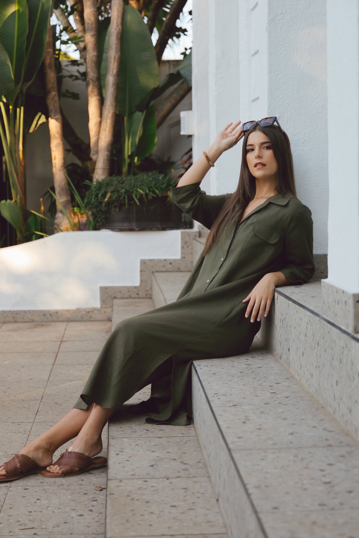 Horizon Dress Olive