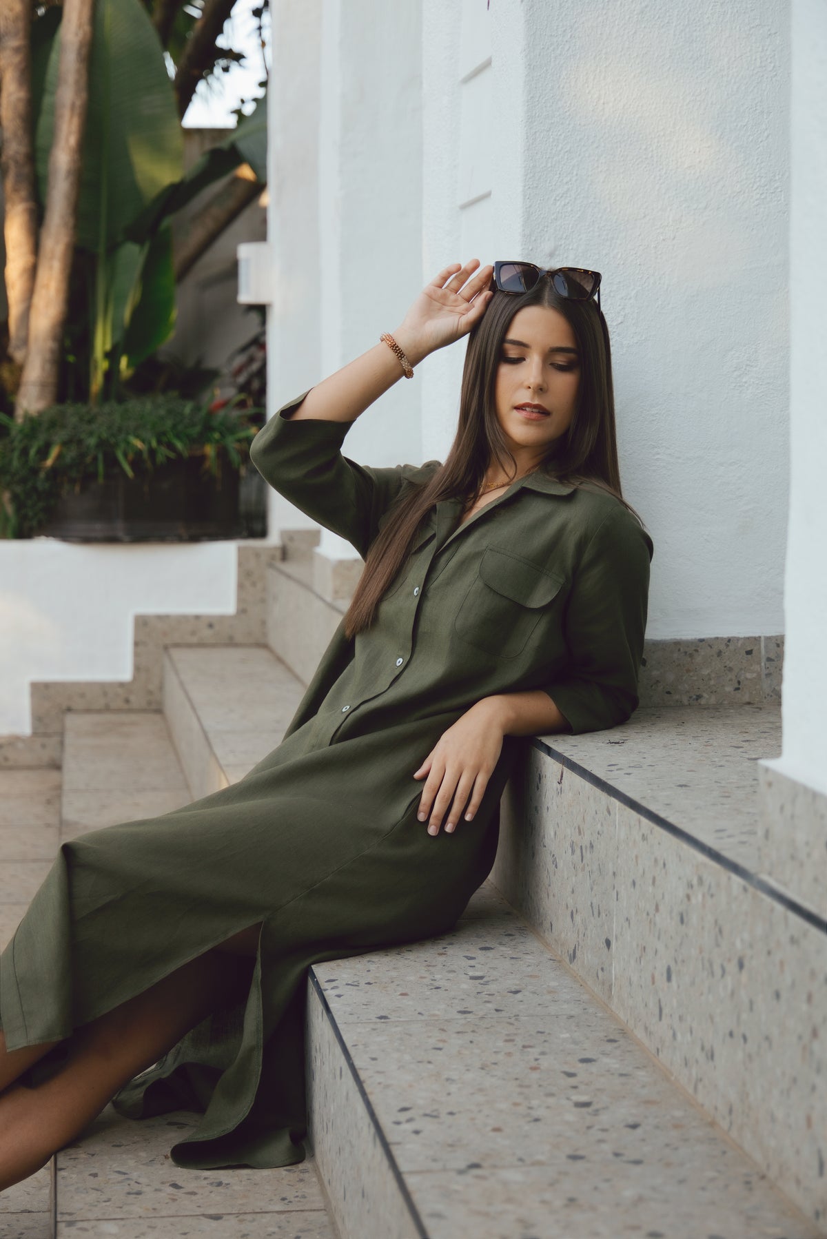 Horizon Dress Olive