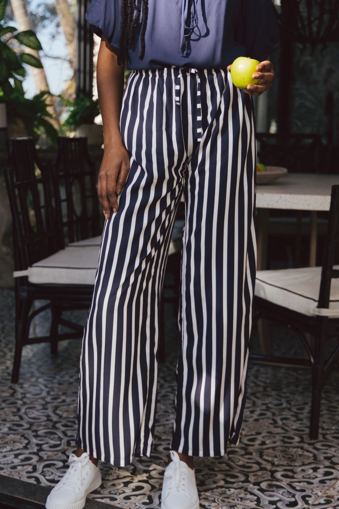 Resort Pants Navy Stripe