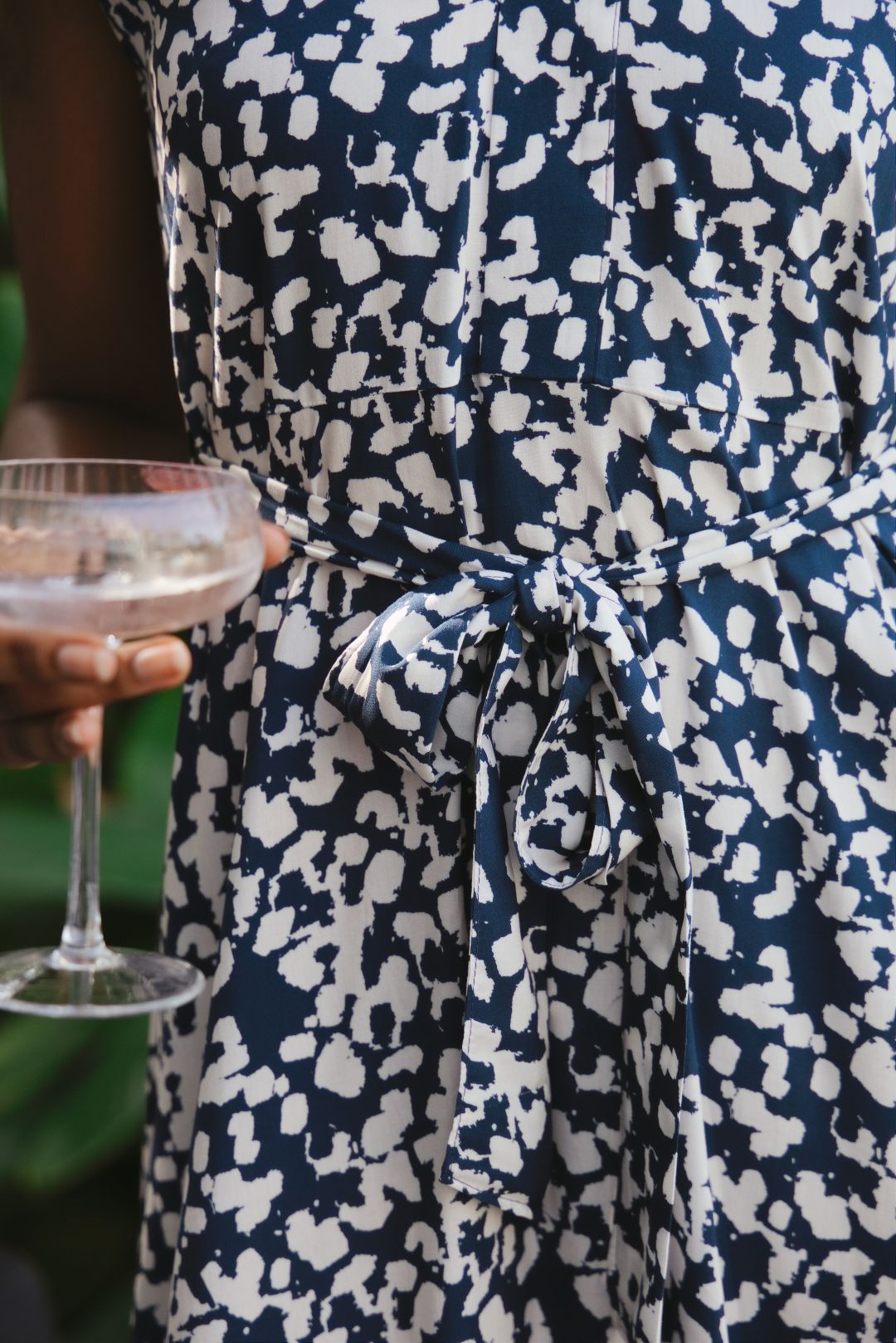 Sofia Dress Navy Splotch