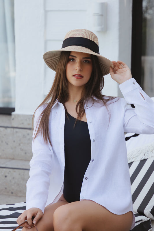 Boyfriend Blouse White Linen