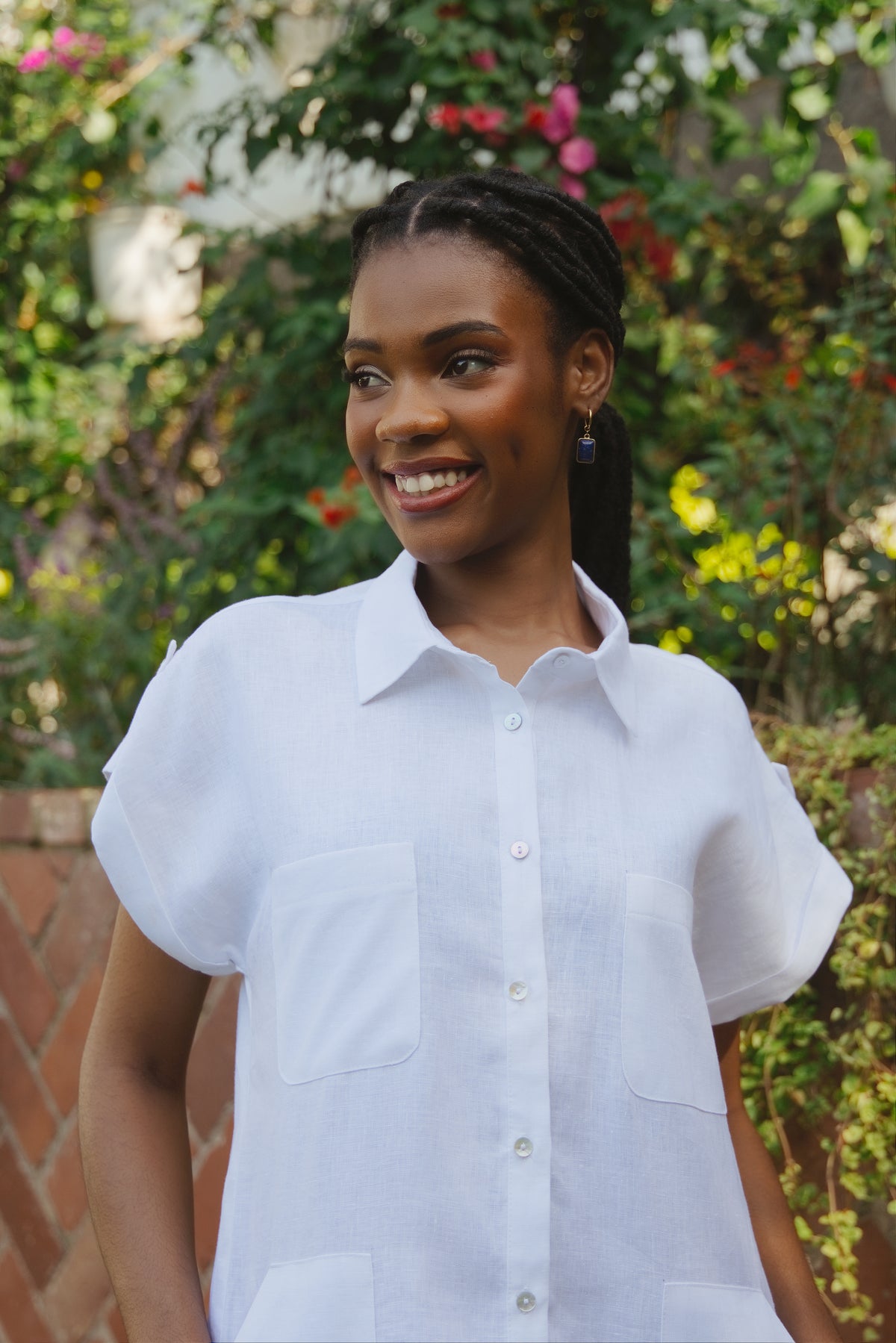 Amalfi Dress White Linen
