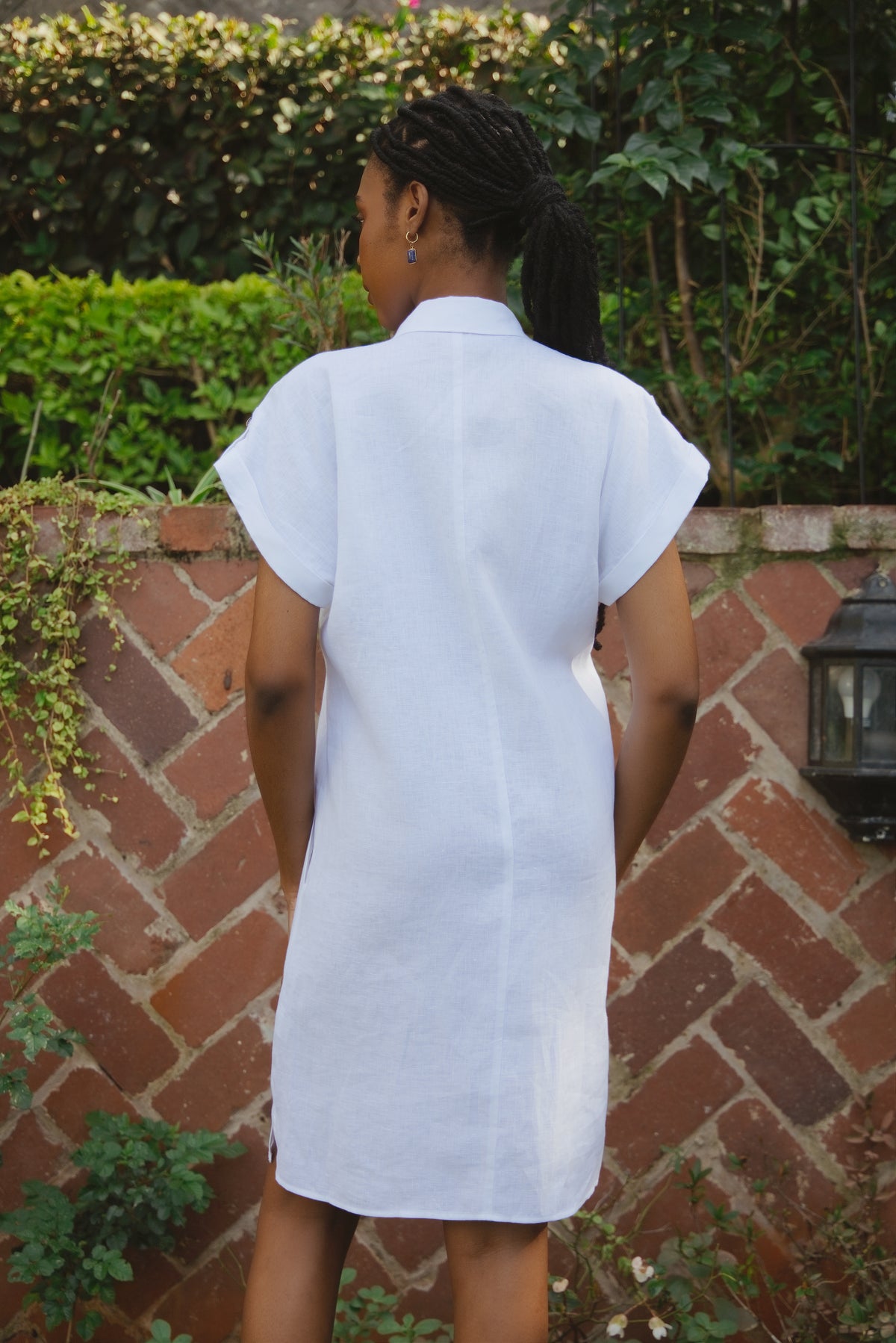 Amalfi Dress White Linen