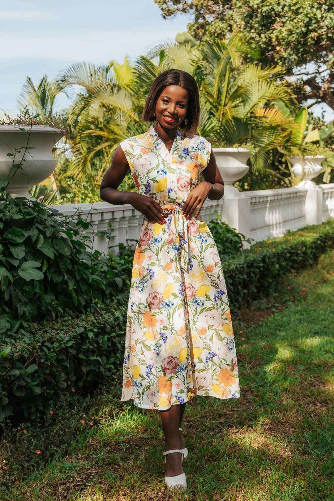 Sofia Dress Gardenia Rayon Linen