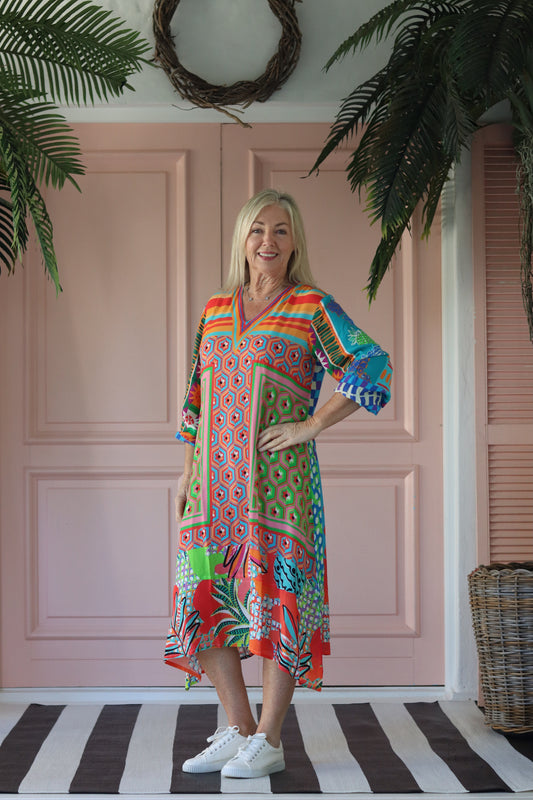 Plett Kaftan Patchwork Tropical