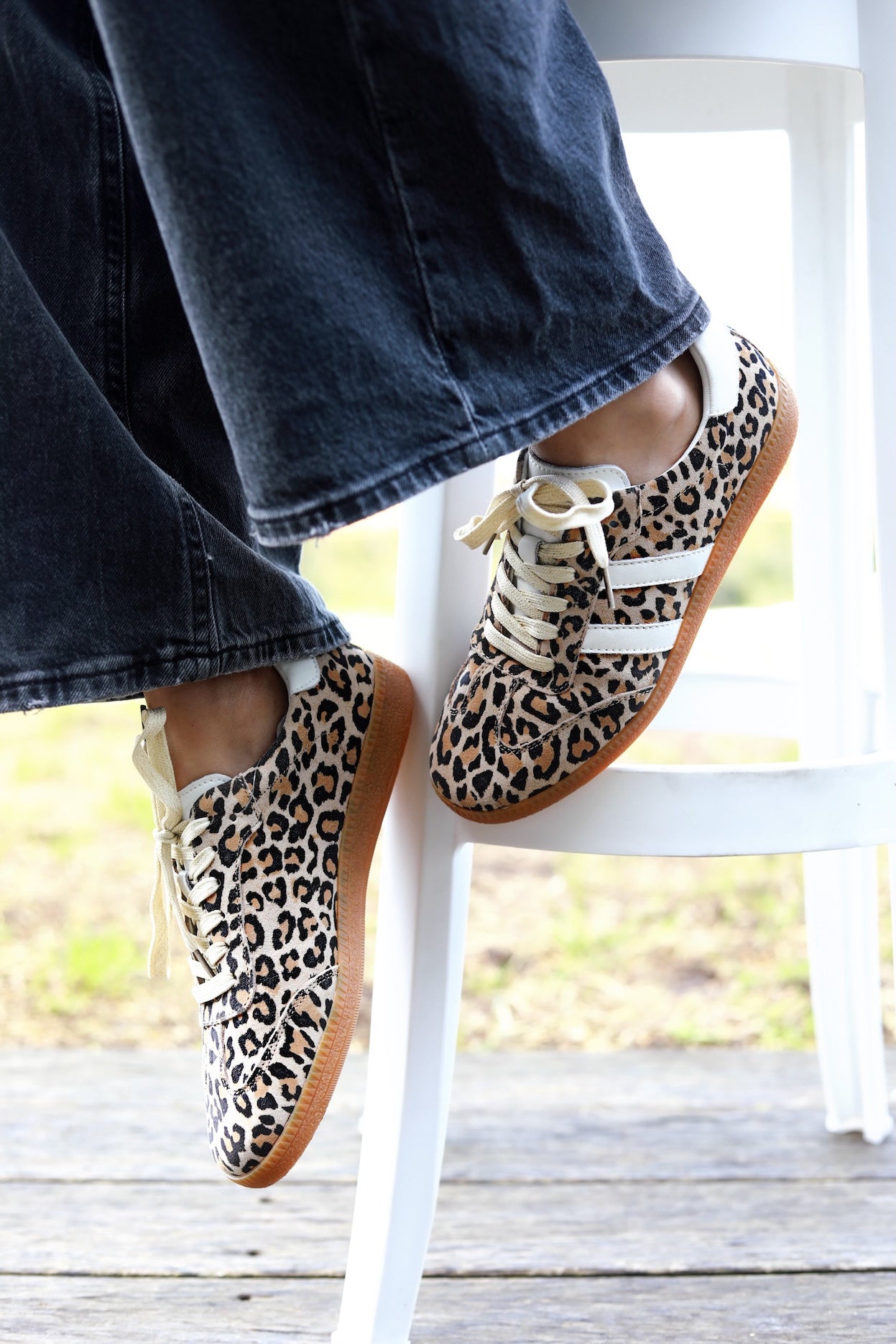 Shiloh Sneaker Leopard & White