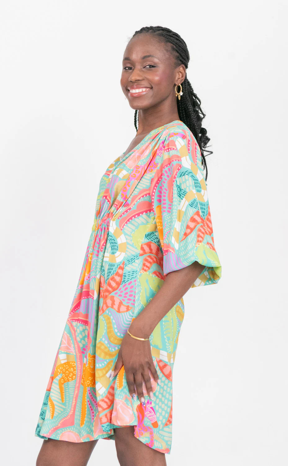 Arniston Short Dress Blue Tiger