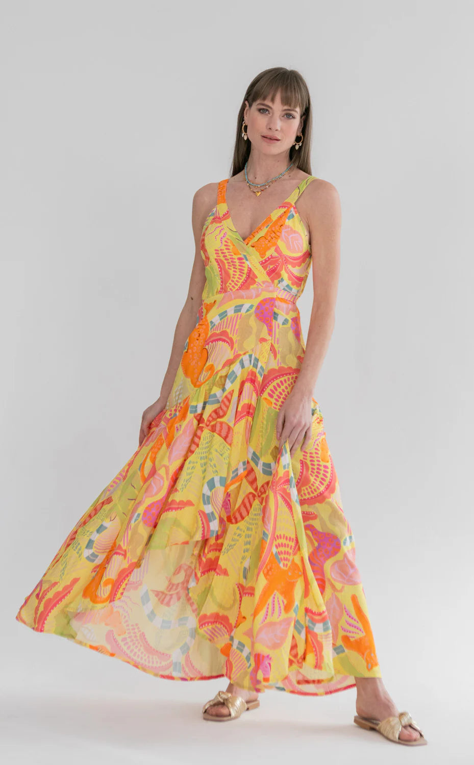 Kea Wrap Dress Lemoncello