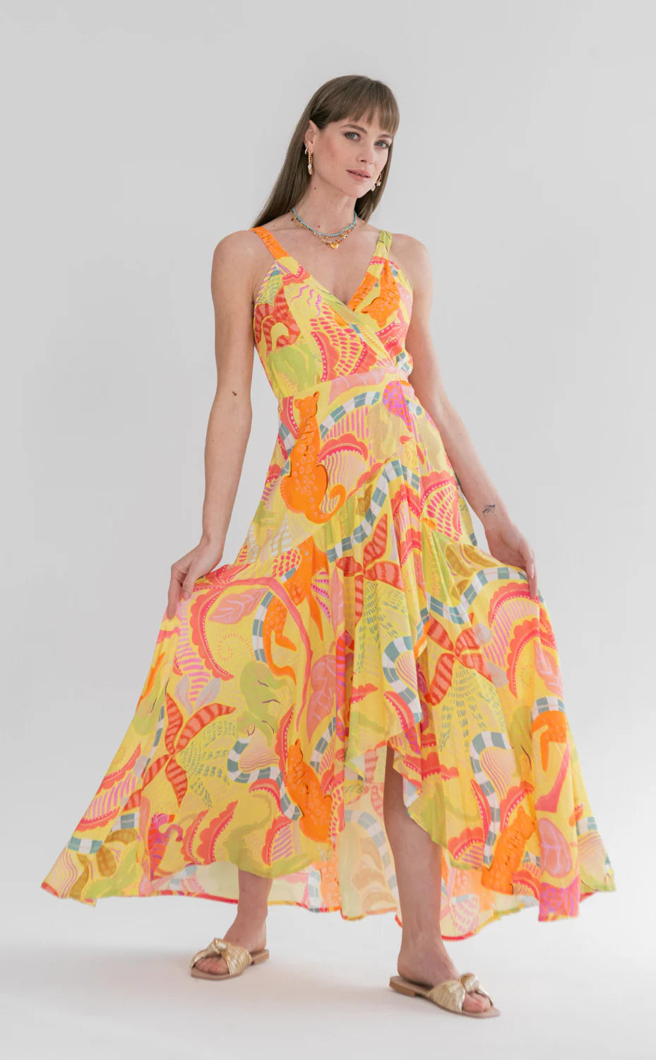 Kea Wrap Dress Lemoncello