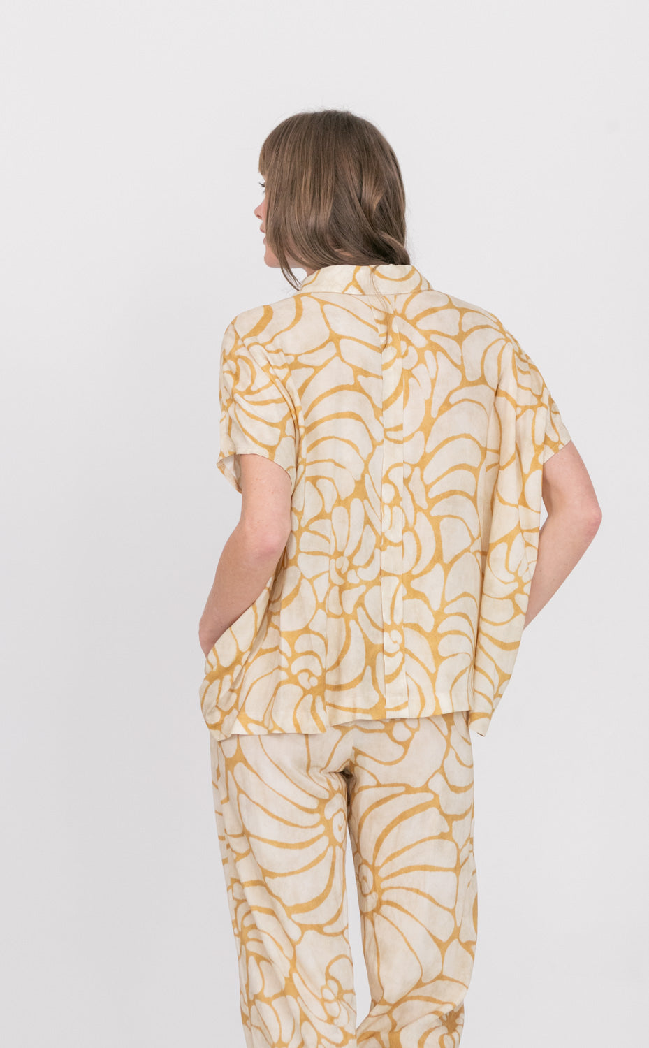 Mariam Blouse Sand Shell Print