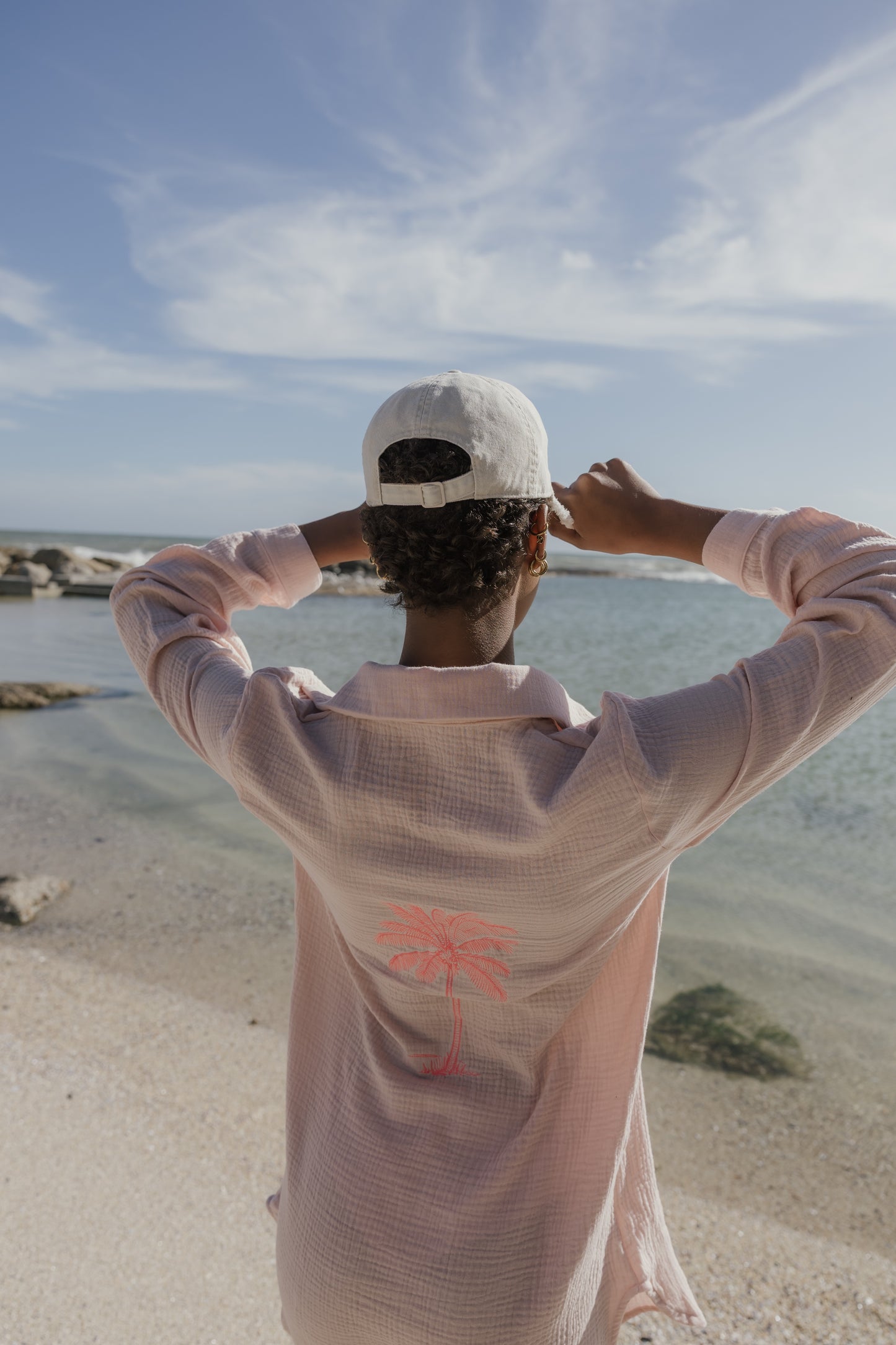 Long Beach Shirt Pink Palm