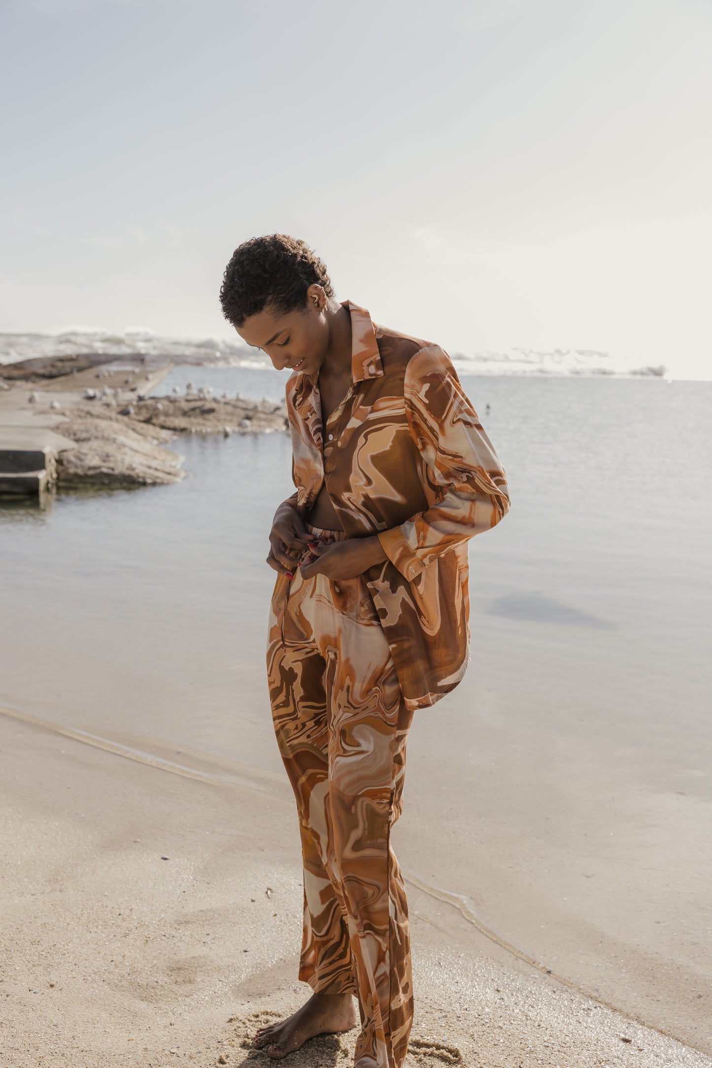 Corfu Drawstring Pants Chai Latte