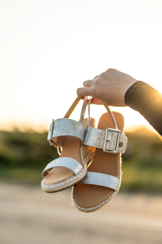 Phoebe Wedge Silver Snake