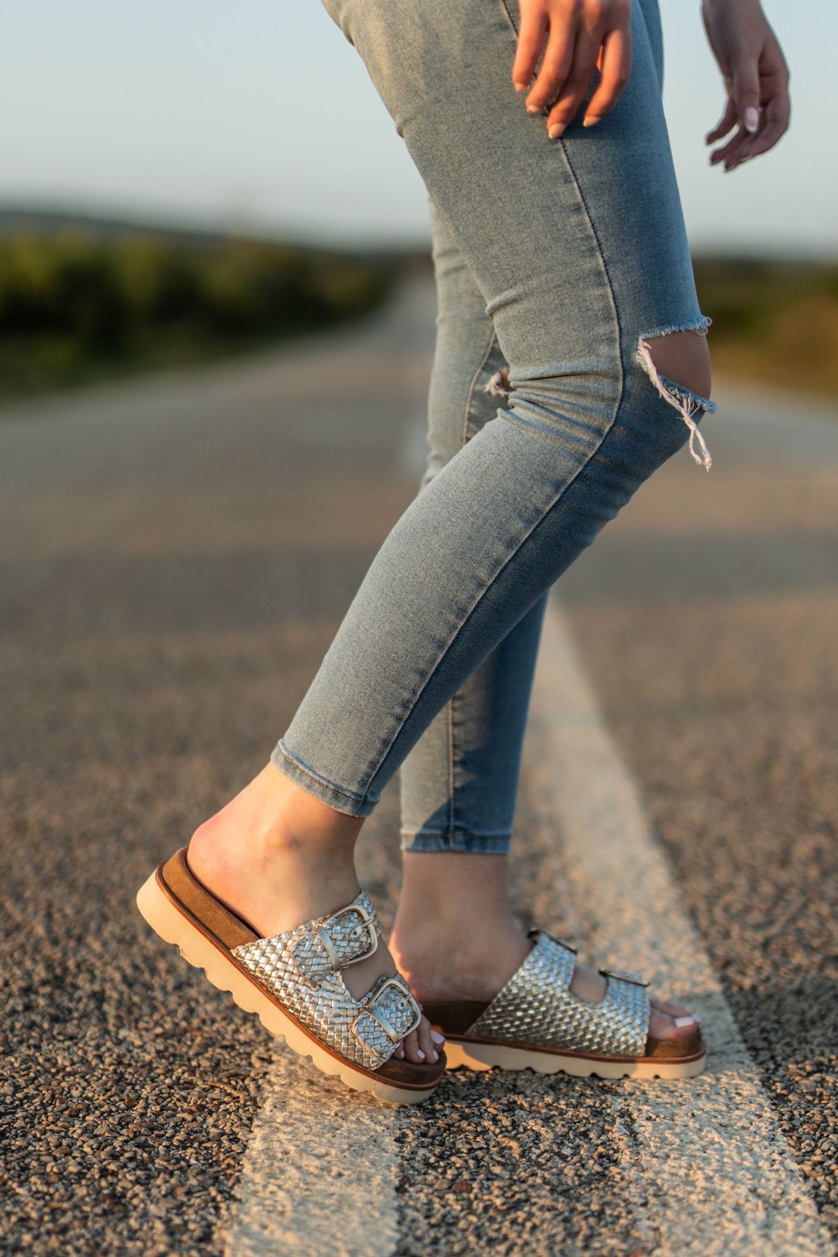 Hudson Sandal Rise Gold Woven