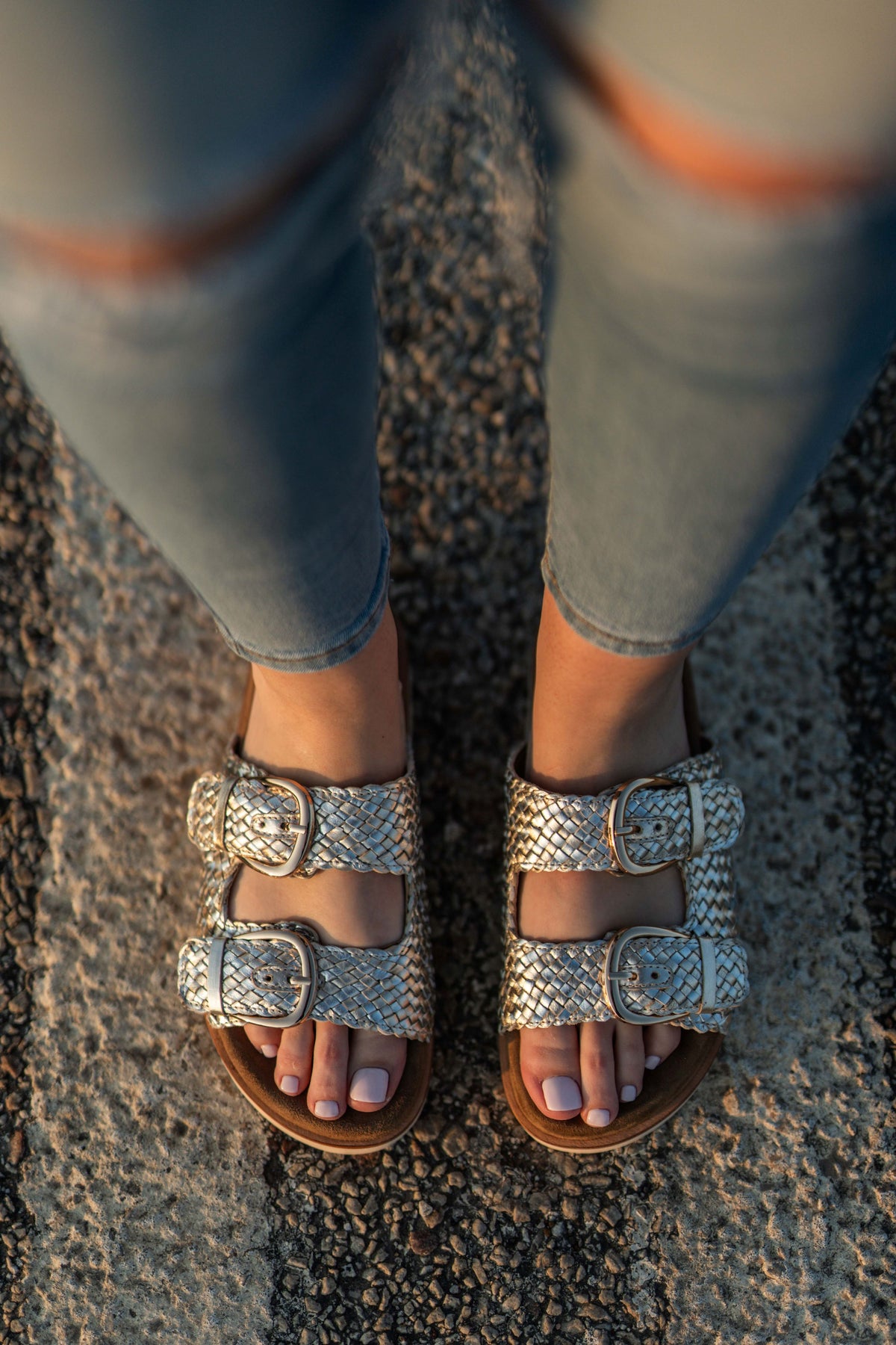 Hudson Sandal Rise Gold Woven