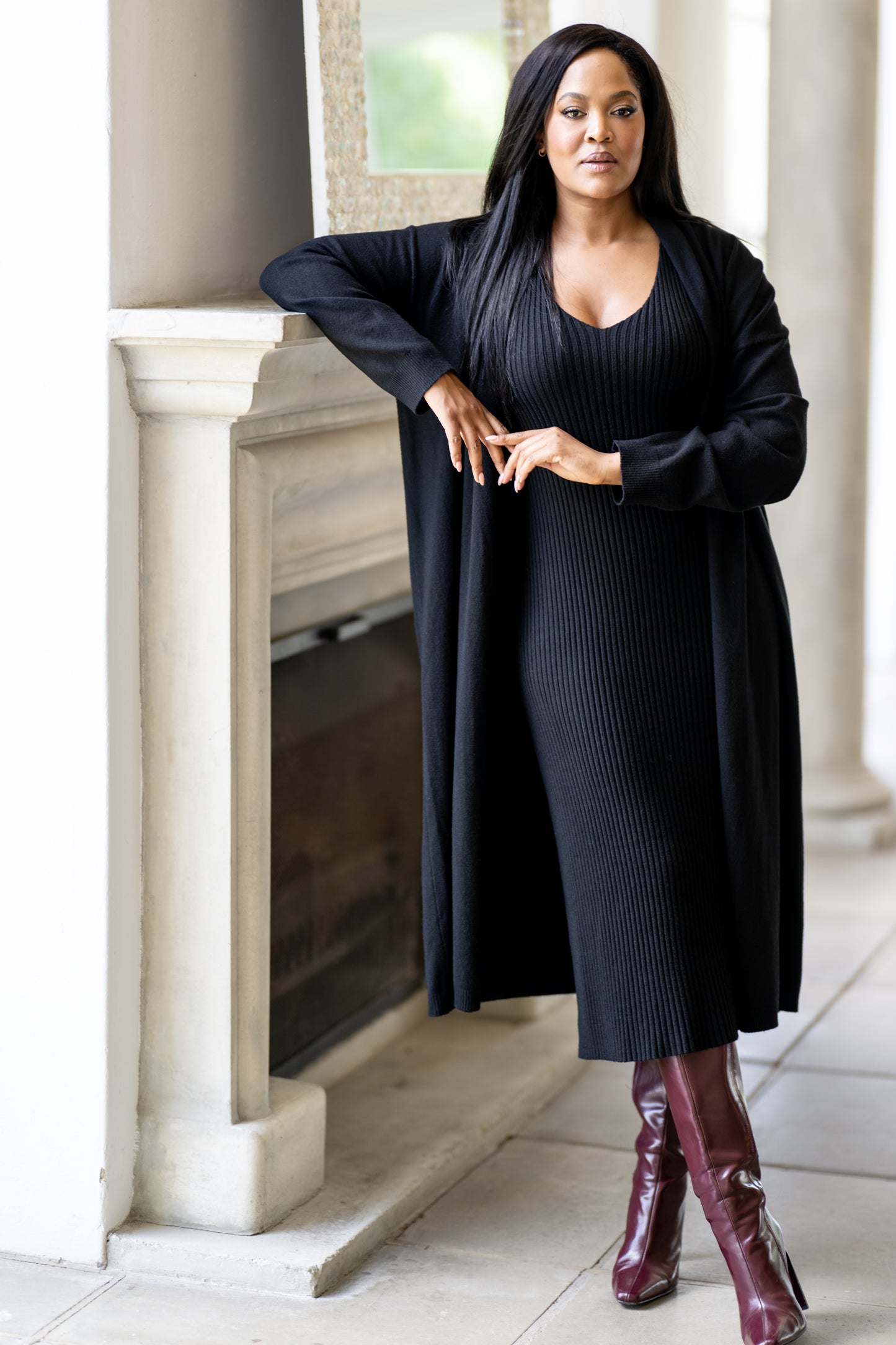 Long Black Cardigan
