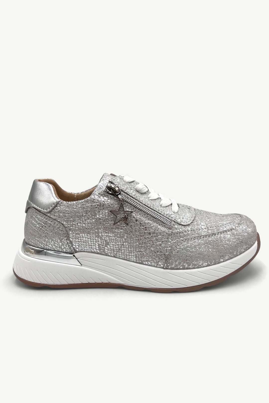 Nina Sneaker Silver Snake