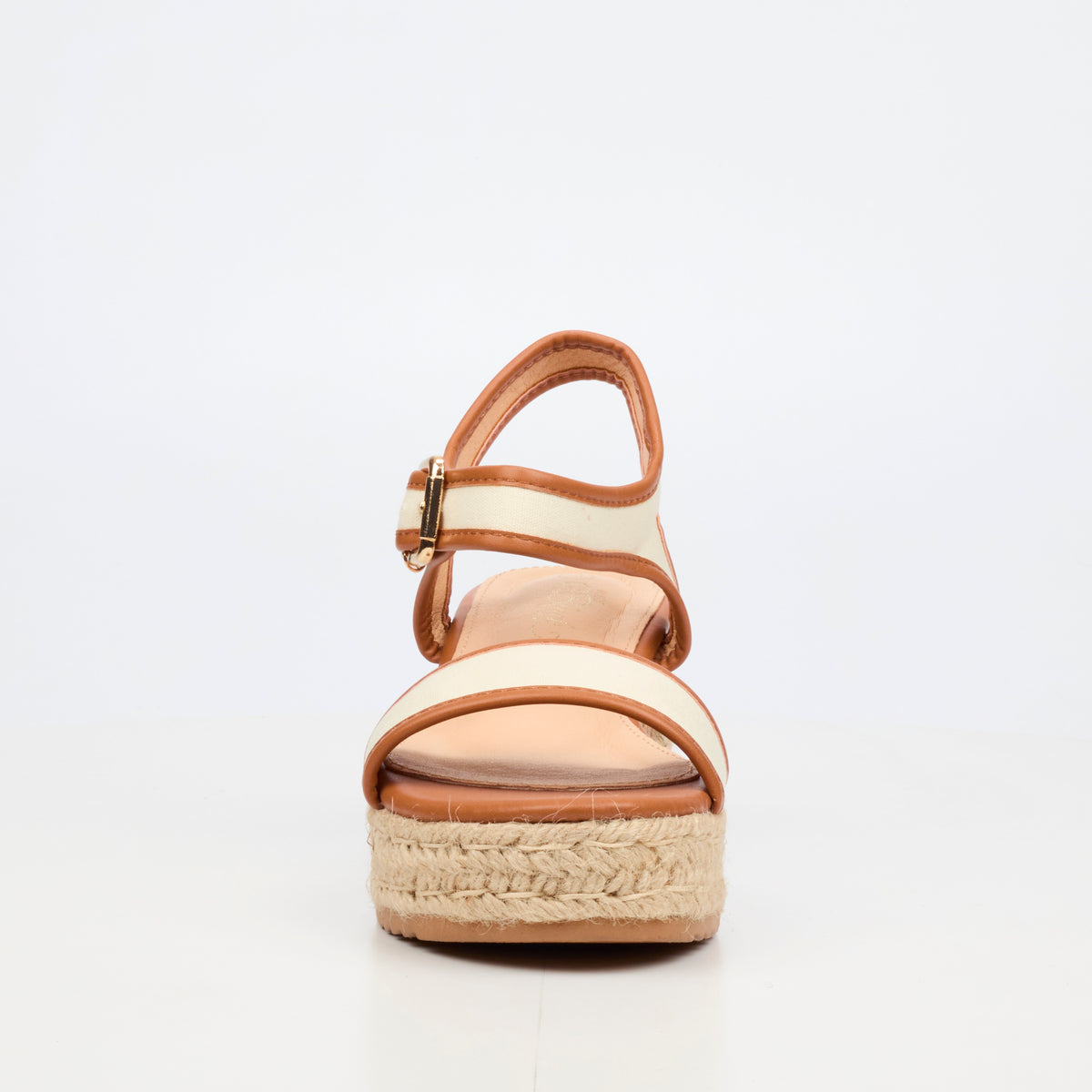 Steffi Wedge Sandals Cream/Tan