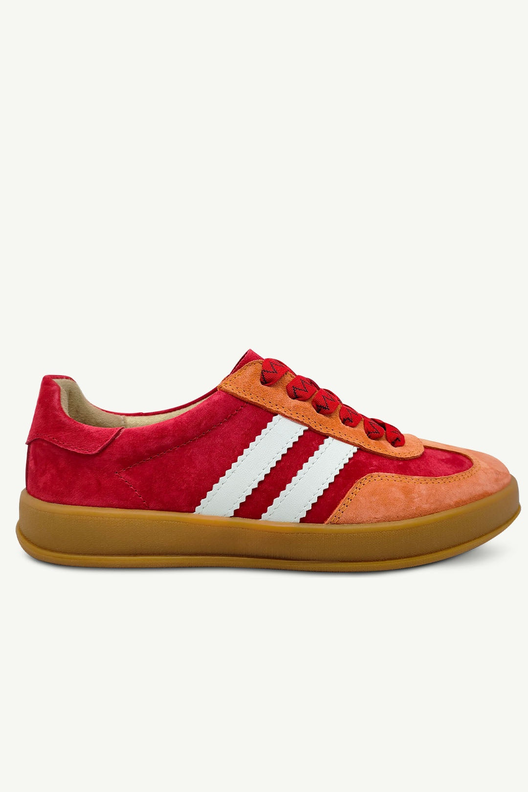 Shiloh Sneaker Red, Orange & White