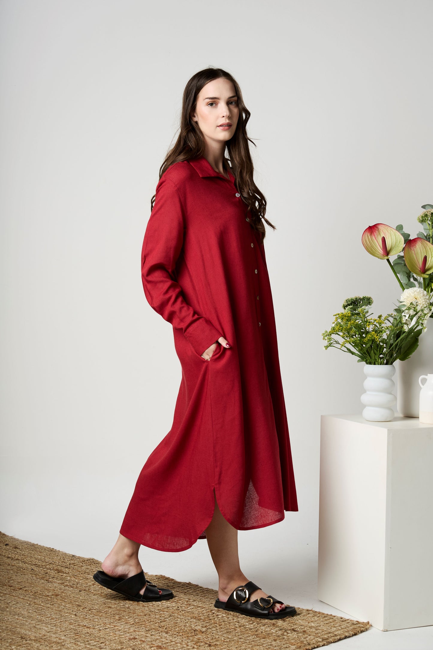 Gabriele Maxi Dress Garnet