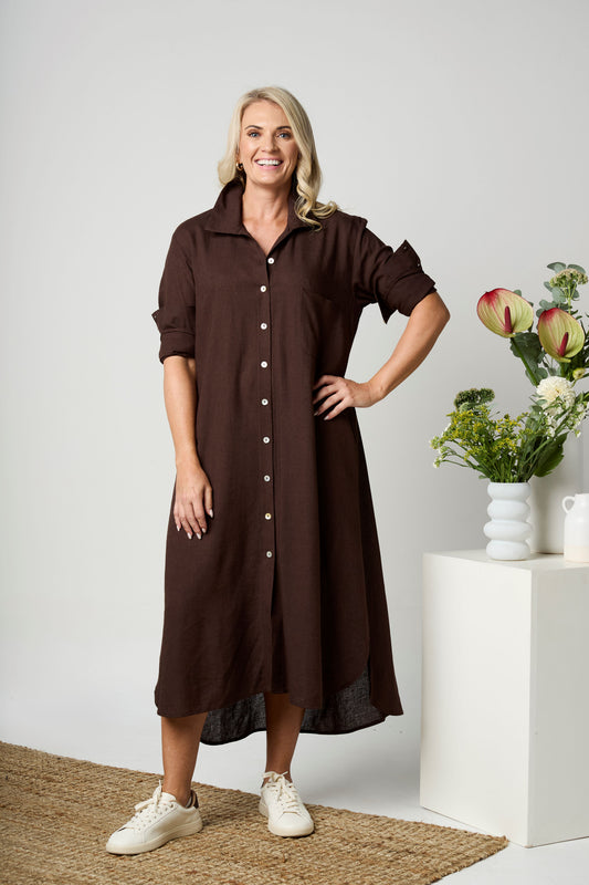 Gabriele Maxi Dress Chocolate